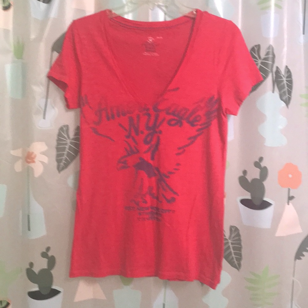 American Eagle outfitters pink V-neck top